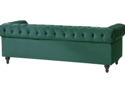 Divano 3 posti CHESTERFIELD Velluto Verde smeraldo
