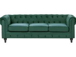 Divano 3 posti CHESTERFIELD Velluto Verde smeraldo
