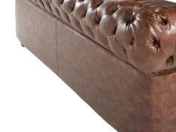 Divano 3 posti CHESTERFIELD Pelle sintetica Marrone dorato