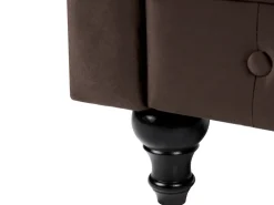 Divano 3 posti CHESTERFIELD Velluto Marrone scuro