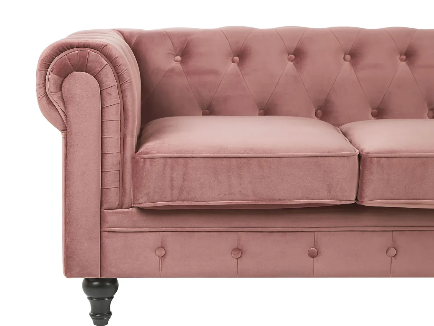 Divano 3 posti CHESTERFIELD Velluto Rosa