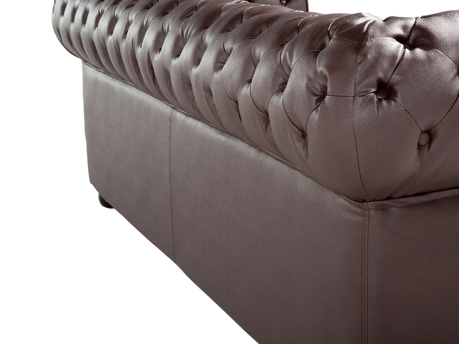 Divano 3 posti CHESTERFIELD Pelle naturale Marrone