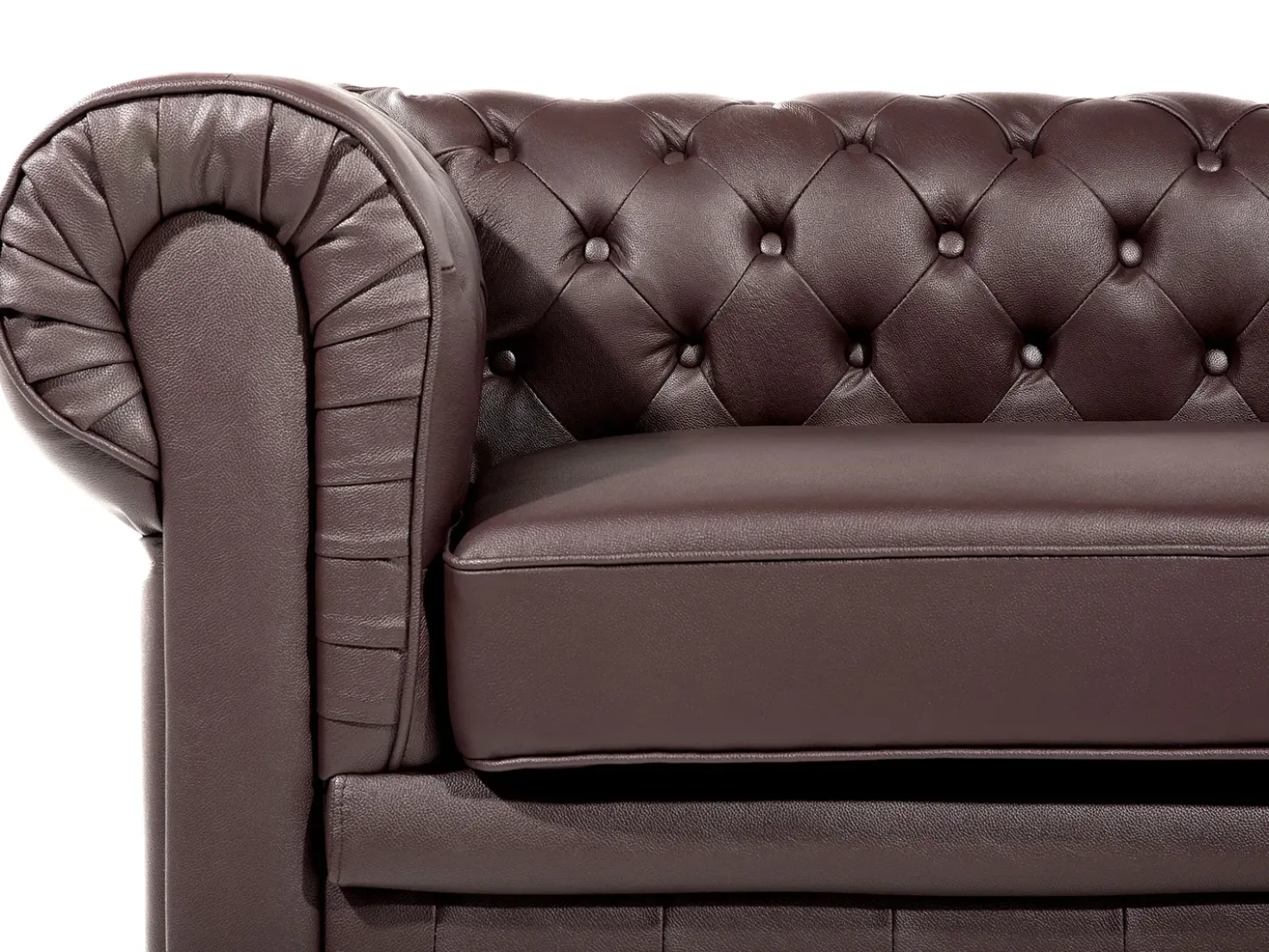 Divano 3 posti CHESTERFIELD Pelle naturale Marrone