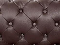 Divano 3 posti CHESTERFIELD Pelle naturale Marrone