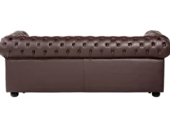 Divano 3 posti CHESTERFIELD Pelle naturale Marrone
