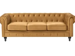 Divano 3 posti CHESTERFIELD Velluto Oro