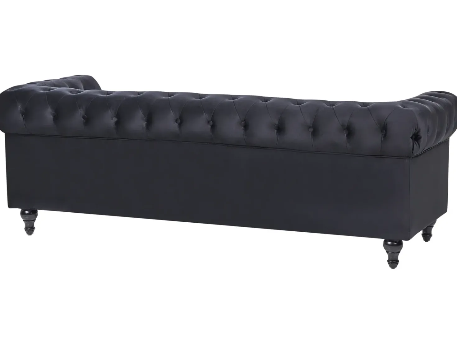 Divano 3 posti CHESTERFIELD Velluto Nero