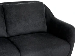 Divano 2 posti EIBY Ciniglia Nero