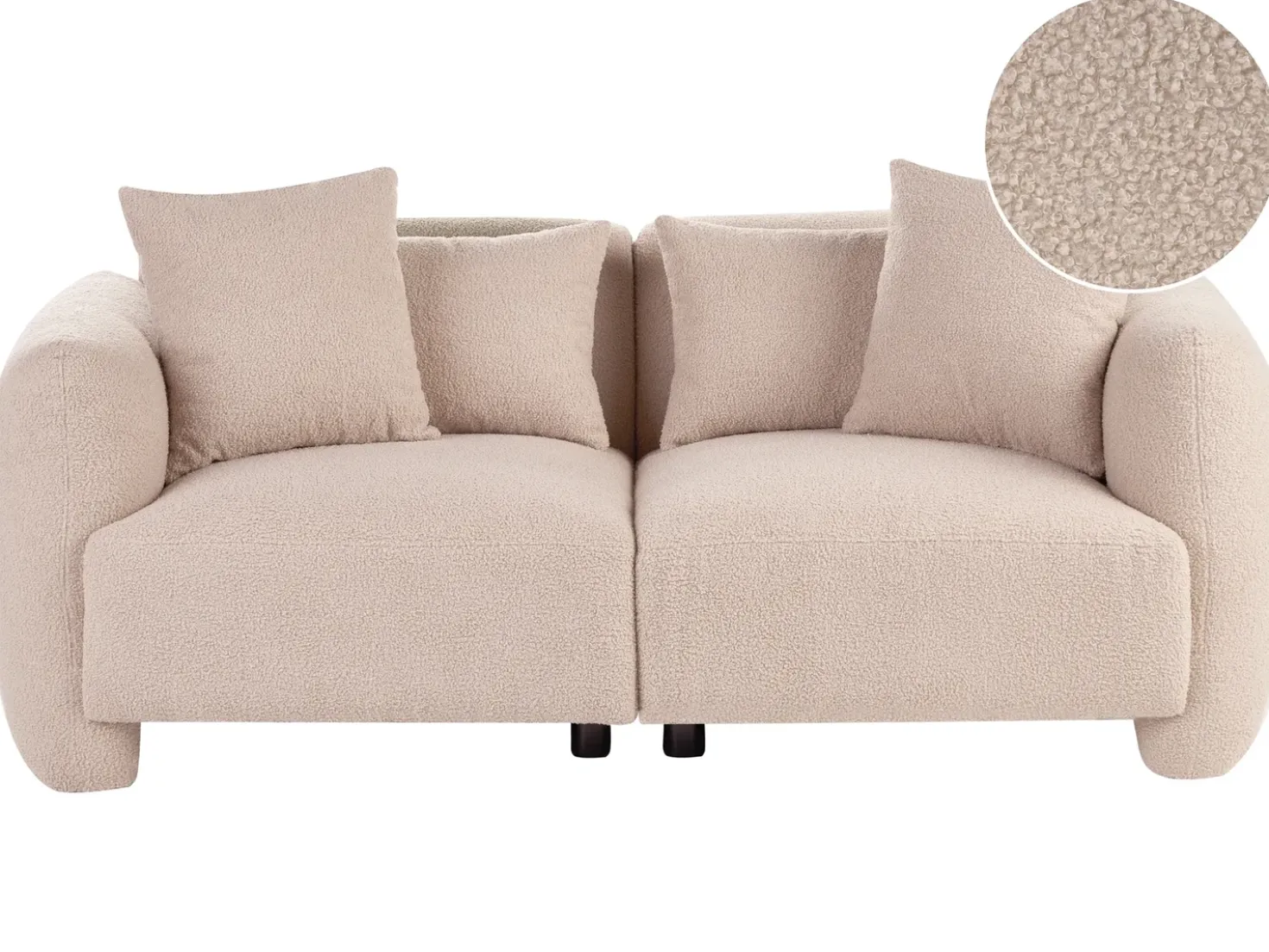 Divano 3 posti EKENES Bouclé Beige