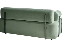 Divano 2 posti ELVA Tessuto Verde chiaro