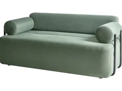 Divano 2 posti ELVA Tessuto Verde chiaro