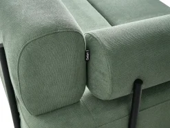 Divano 2 posti ELVA Tessuto Verde chiaro