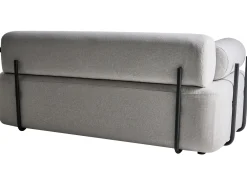 Divano 2 posti ELVA Tessuto Grigio chiaro