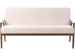 Divano 3 posti ESRUM Bouclé Marrone scuro/Beige