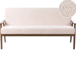 Divano 3 posti ESRUM Bouclé Marrone scuro/Beige