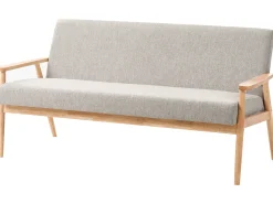 Divano 3 posti ESRUM Tessuto Marrone chiaro/Grigio