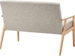 Divano 2 posti ESRUM Tessuto Marrone chiaro/Grigio