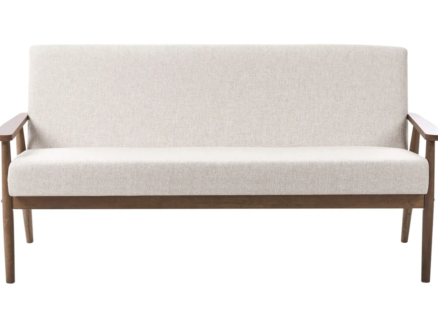 Divano 3 posti ESRUM Tessuto Marrone scuro/Beige