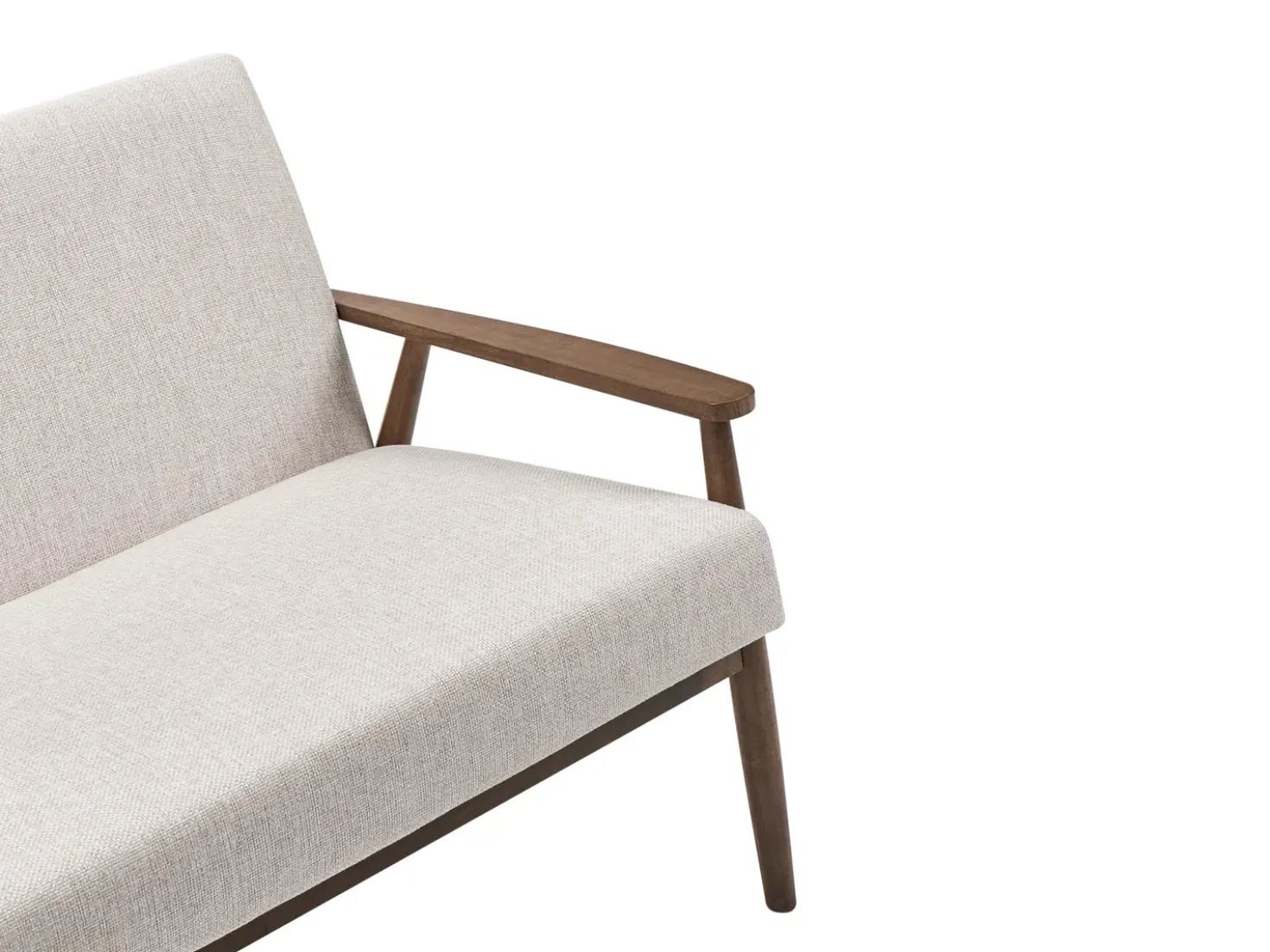 Divano 3 posti ESRUM Tessuto Marrone scuro/Beige