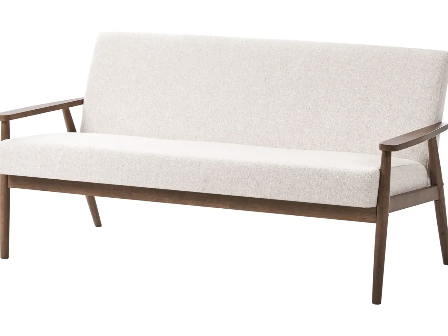 Divano 3 posti ESRUM Tessuto Marrone scuro/Beige