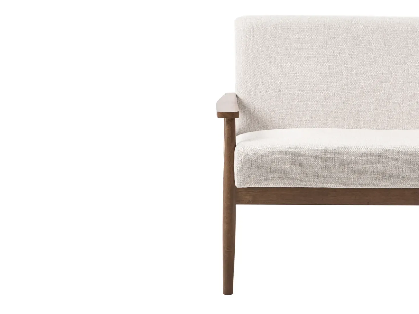 Divano 3 posti ESRUM Tessuto Marrone scuro/Beige