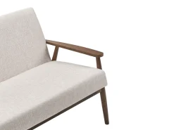 Divano 2 posti ESRUM Tessuto Marrone scuro/Beige