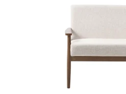 Divano 2 posti ESRUM Tessuto Marrone scuro/Beige