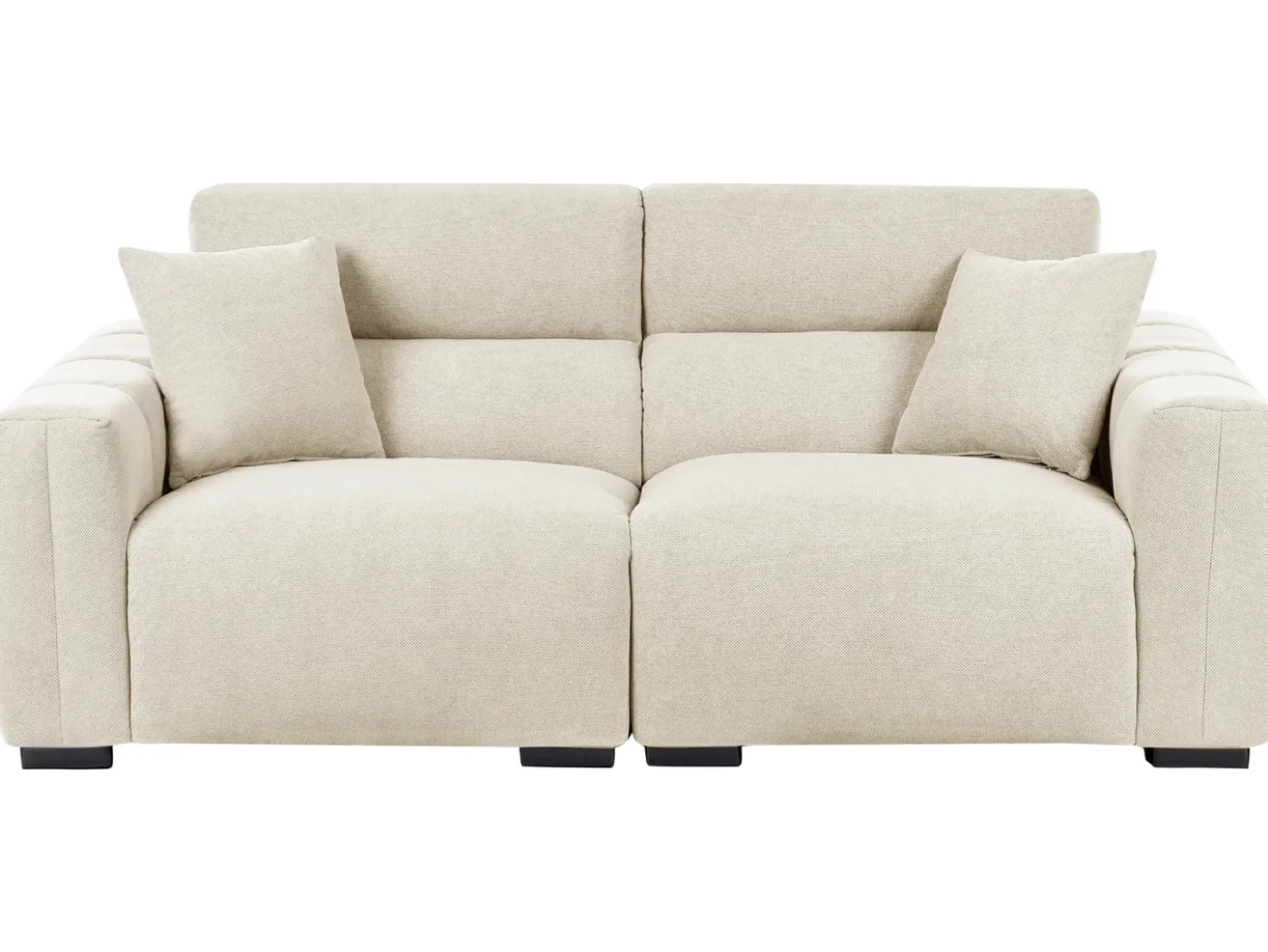 Divano 3 posti FAUSKAN Tessuto Beige chiaro