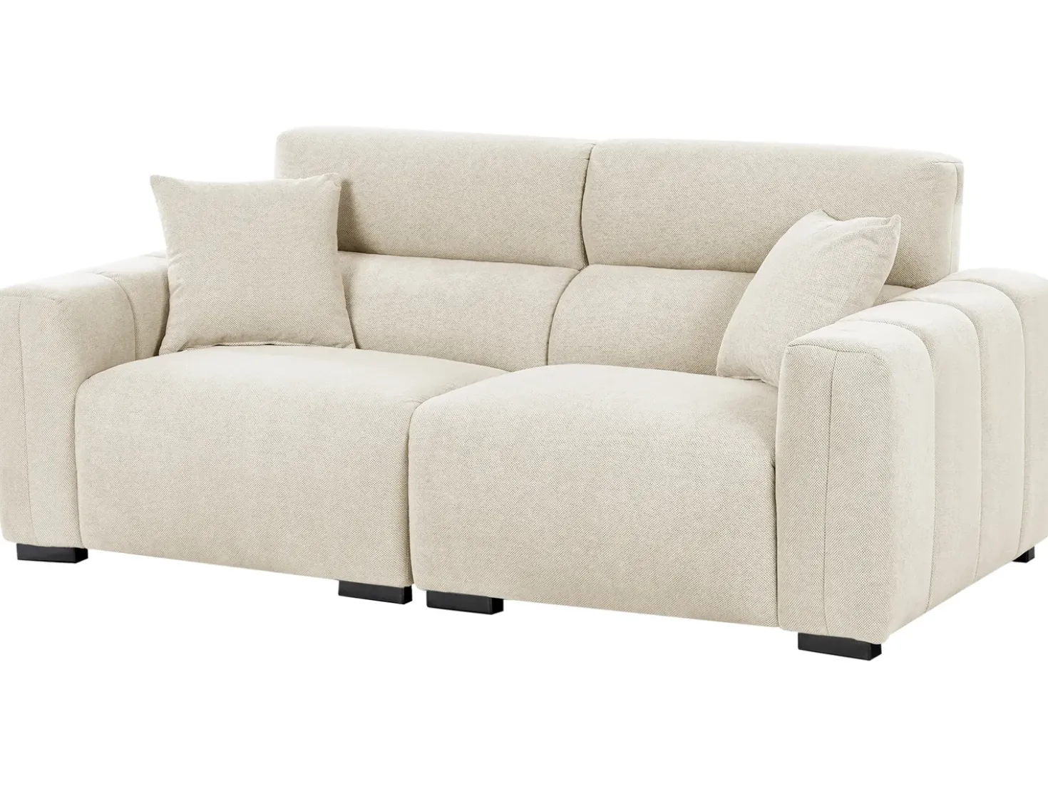 Divano 3 posti FAUSKAN Tessuto Beige chiaro