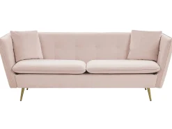 Divano 3 posti FREDERICA Velluto Rosa
