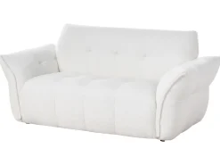 Divano 2 posti HALBA Bouclé Bianco