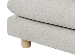 Divano 2 posti HEDEN Tessuto Beige con ottomana