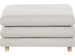 Divano 2 posti HEDEN Tessuto Beige con ottomana