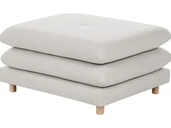 Divano 2 posti HEDEN Tessuto Beige con ottomana