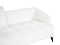 Divano 3 posti HOBRO Bouclé Bianco