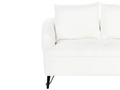 Divano 2 posti HOBRO Bouclé Bianco