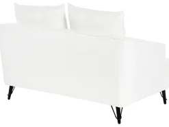 Divano 2 posti HOBRO Bouclé Bianco