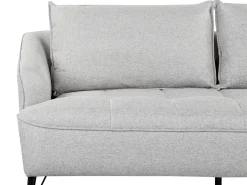 Divano 3 posti HOBRO Tessuto Grigio chiaro