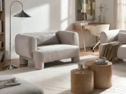Divano 2 posti HOGBO Tessuto Beige