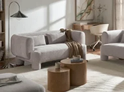 Divano 3 posti HOGBO Tessuto Beige