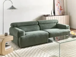 Divano 3 posti HOVDEN Tessuto Verde