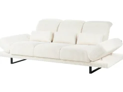 Divano 3 posti IKAST Velluto a coste Beige chiaro