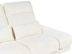 Divano 3 posti IKAST Velluto a coste Beige chiaro