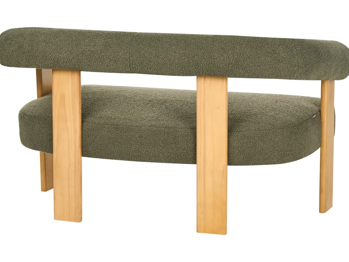 Divano 2 posti ILBRO Bouclé Verde/Marrone chiaro