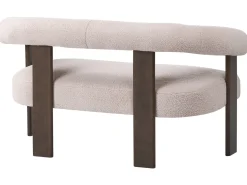 Divano 2 posti ILBRO Bouclé Marrone scuro/Beige