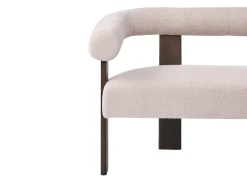Divano 2 posti ILBRO Bouclé Marrone scuro/Beige