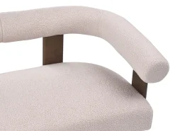 Divano 2 posti ILBRO Bouclé Marrone scuro/Beige