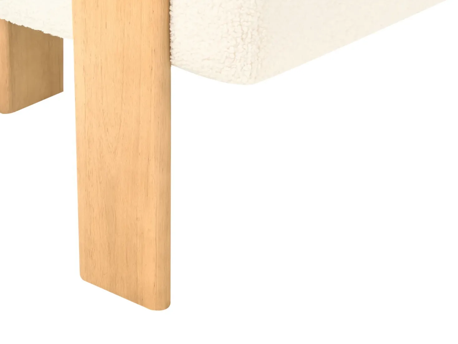 Divano 2 posti ILBRO Bouclé Bianco sporco/Marrone chiaro