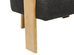 Divano 2 posti ILBRO Bouclé Nero/Marrone chiaro