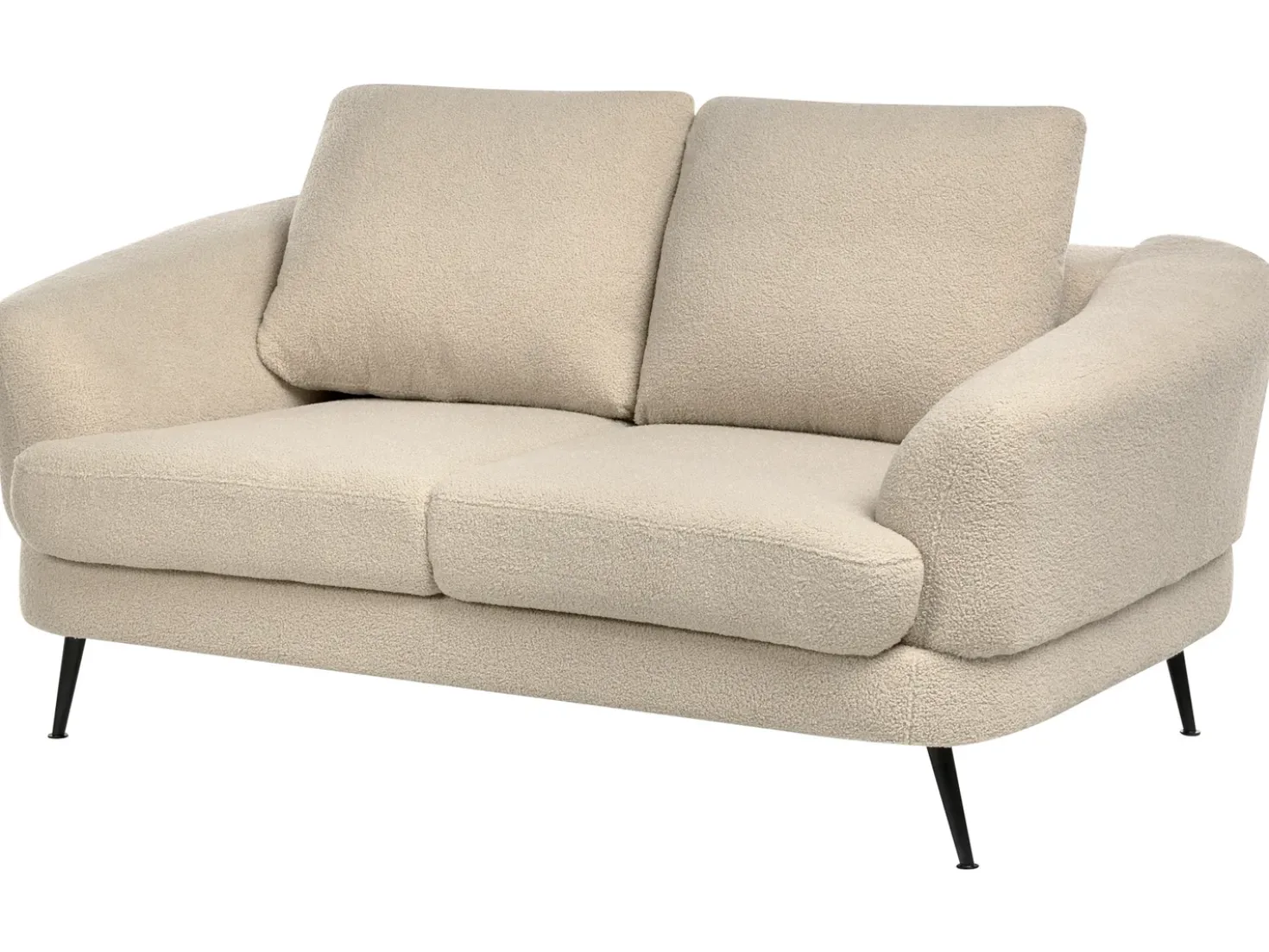 Divano 2 posti KJAER Bouclé Beige chiaro
